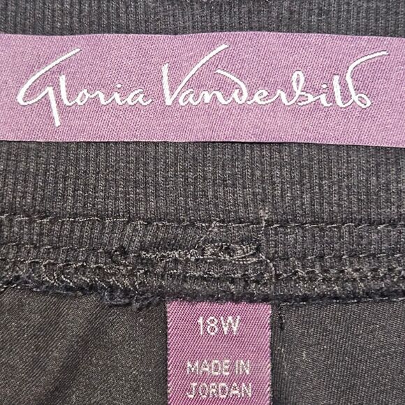 GLORIA VANDERBILT PLUS SIZE KRISTINE BLACK OVERSIZED High rise Cotton Shorts 18W - Picture 7 of 11